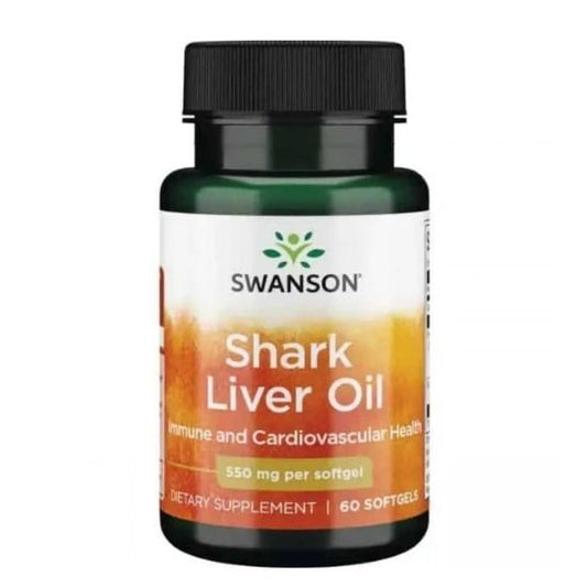 Shark Liver Oil, 550mg, 60 softgels, Swanson - Vitax.ro