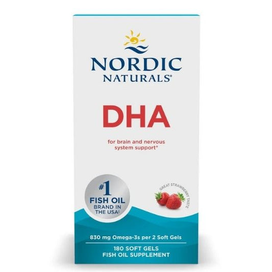 DHA, 830mg Strawberry, 180 softgels, Nordic Naturals - Vitax.ro