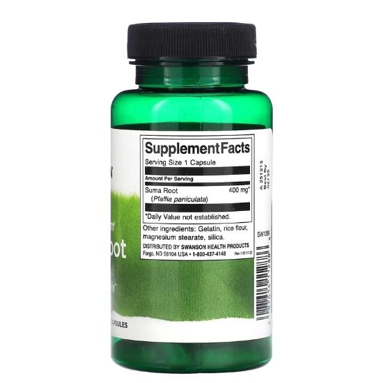 Full Spectrum Suma Root, 400mg, 60 caps, Swanson - Vitax.ro