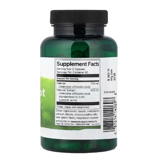 Valerian Root Extract, 120 caps, Swanson - Vitax.ro