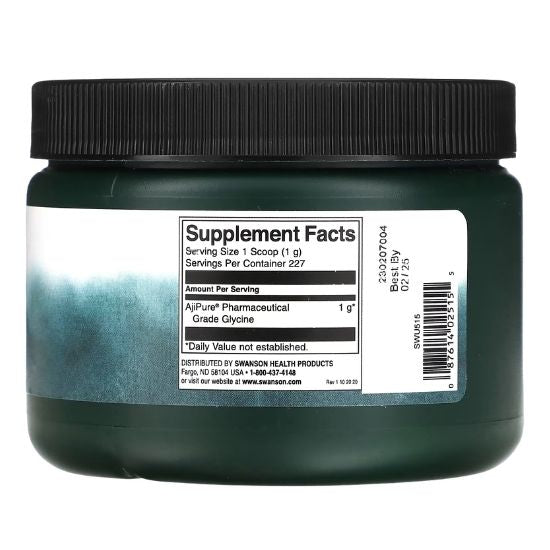 Glycine Powder, 227g, Swanson - Vitax.ro