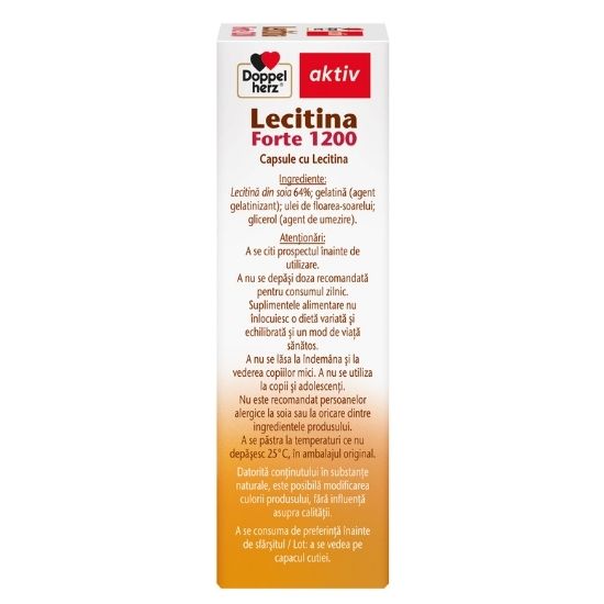 Lecitina Forte 1200mg, 30 capsule, Doppelherz - Vitax.ro