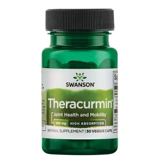 Theracurmin, 100mg High Absorption, 30 vcaps, Swanson - Vitax.ro