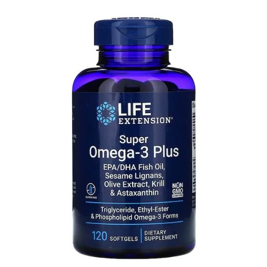 Super Omega-3 Plus, 120 softgels, Life Extension - Vitax.ro
