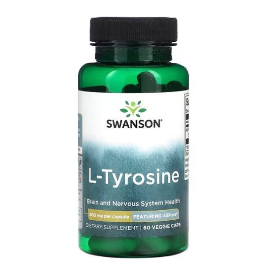 L-Tyrosine, 500mg, 60 vcaps, Swanson - Vitax.ro