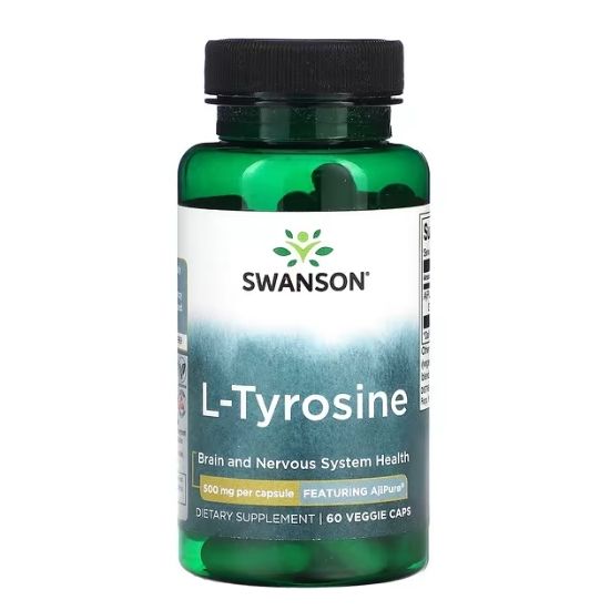 L-Tyrosine, 500mg, 60 vcaps, Swanson - Vitax.ro