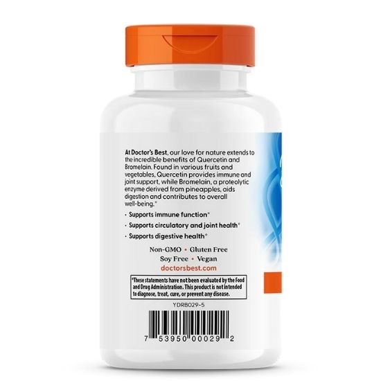 Quercetin Bromelain, 180 vcaps, Doctor's Best - Vitax.ro