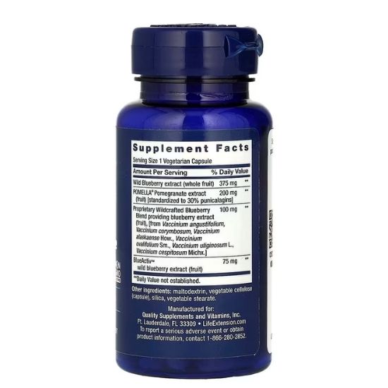 Blueberry Extract with Pomegranate, 60 vcaps, Life Extension - Vitax.ro
