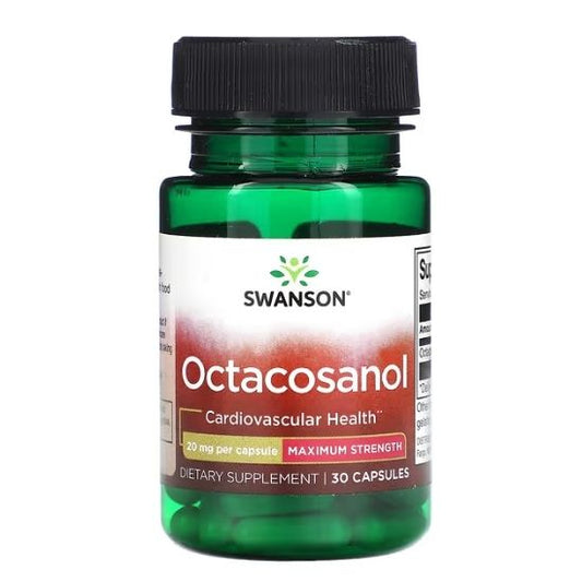 Octacosanol, Maximum-Strength 20mg, 30 caps, Swanson - Vitax.ro