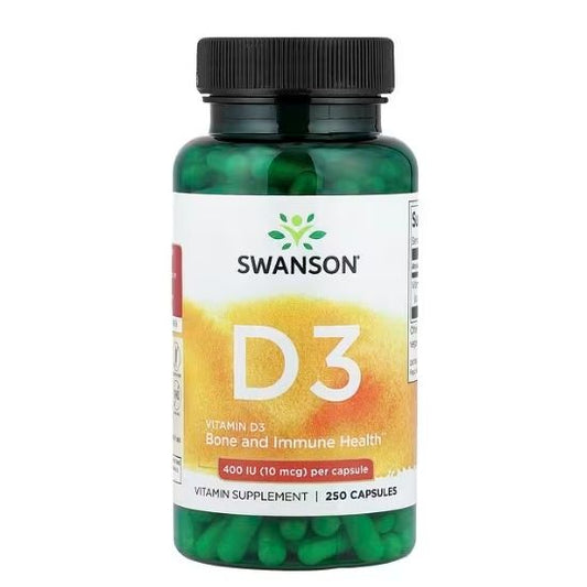 Vitamin D3, 400 IU, 250 caps, Swanson - Vitax.ro