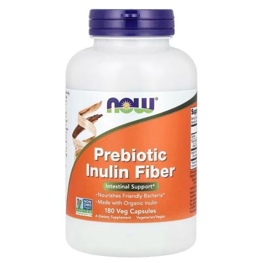Prebiotic Inulin Fiber, 180 vcaps, NOW Foods - Vitax.ro