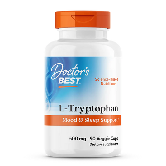 L-Tryptophan with TryptoPure, 500mg, 90 vcaps, Doctor's Best - Vitax.ro