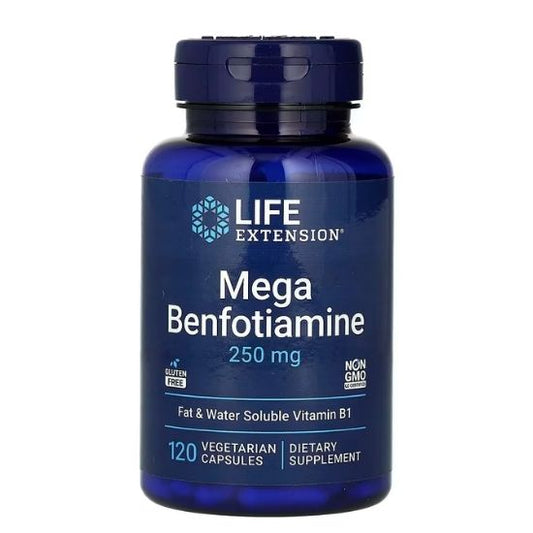 Mega Benfotiamine, 250mg, 120 vcaps, Life Extension - Vitax.ro