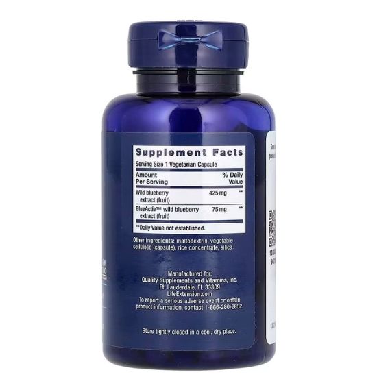 Blueberry Extract Capsules, 60 vcaps, Life Extension - Vitax.ro
