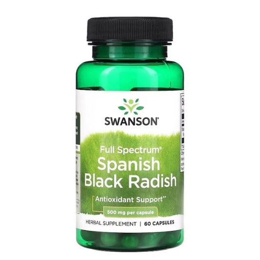 Full Spectrum Spanish Black Radish, 500mg, 60 caps, Swanson - Vitax.ro