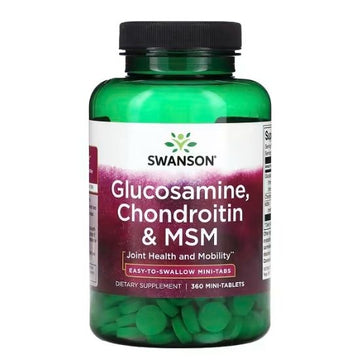 Glucosamine, Chondroitin & MSM, 360 mini-tabs, Swanson - Vitax.ro