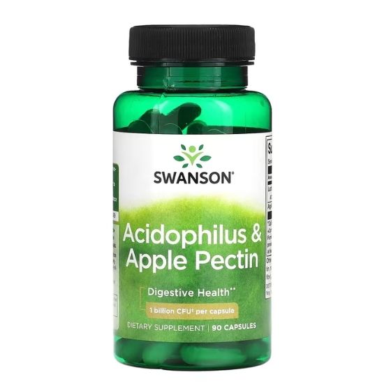 Acidophillus & Apple Pectin, 90 caps, Swanson - Vitax.ro