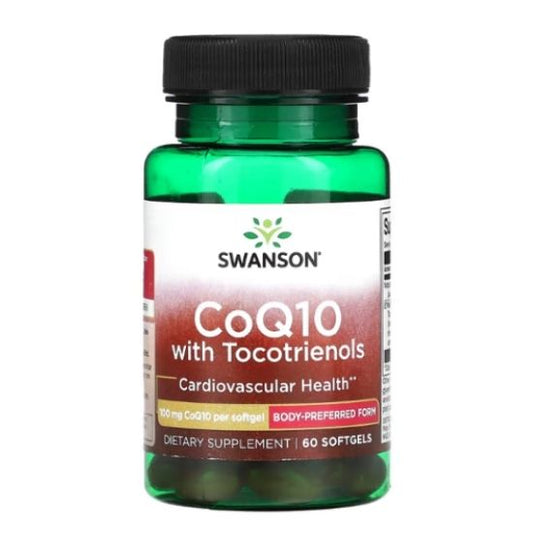 CoQ10, 100 mg (with 10mg Tocotrienols), 60 softgels, Swanson - Vitax.ro