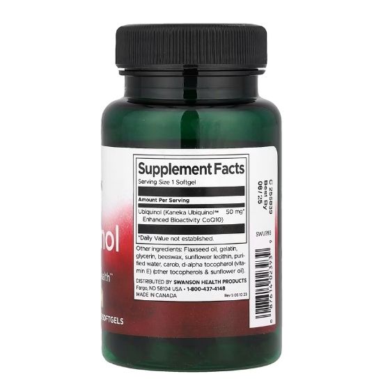 Ubiquinol, 50mg, 60 softgels, Swanson - Vitax.ro