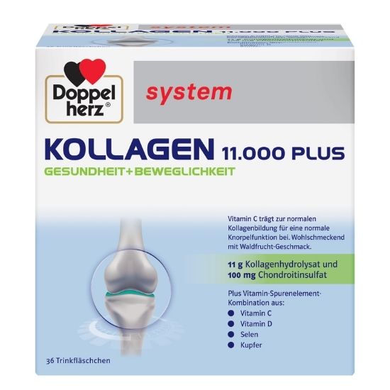 Kollagen 11000 Plus, 25 ml, 36 flacoane unidoza, Doppelherz - Vitax.ro