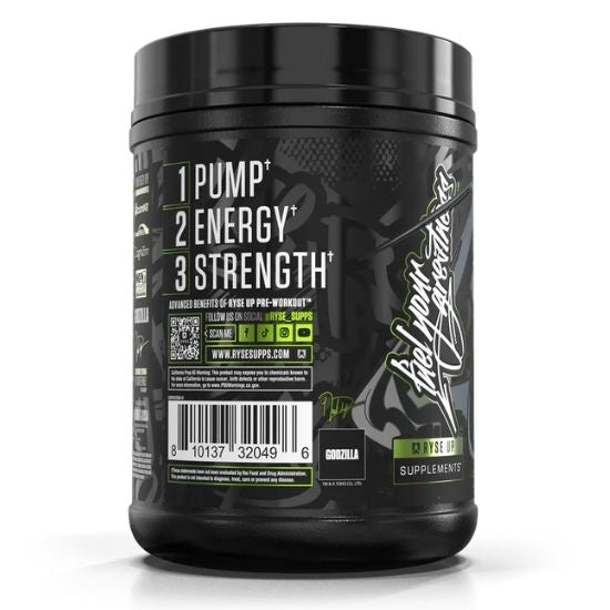 Godzilla Pre-Workout, Green Apple, 722g, RYSE