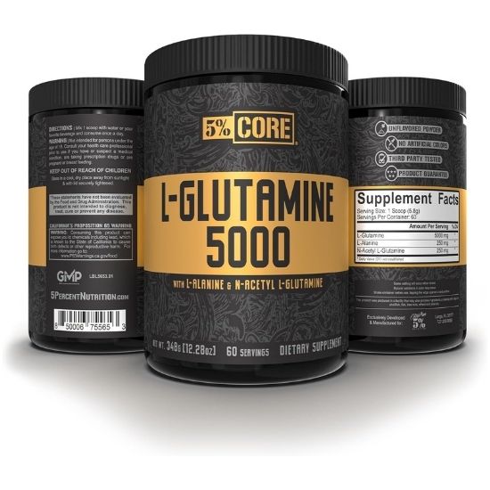 L-Glutamine 5000 - Core Series, Unflavoured, 348g, 5% Nutrition