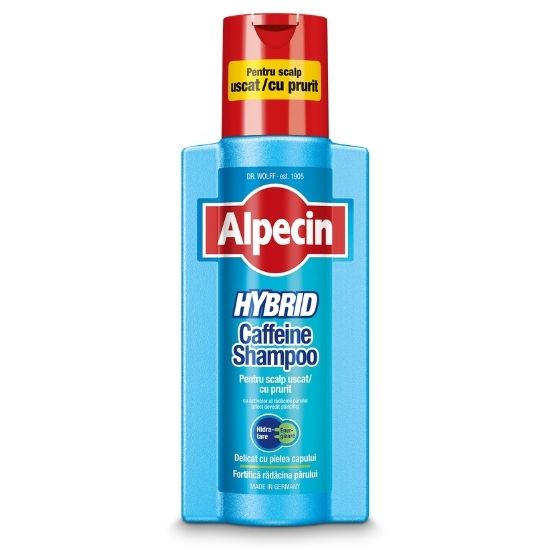 Sampon pentru scalp sensibil cu prurit Hybrid Caffeine, 250 ml, Alpecin - Vitax.ro