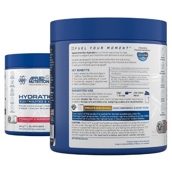 Hydration+, Strawberry Raspberry, 240g, Applied Nutrition
