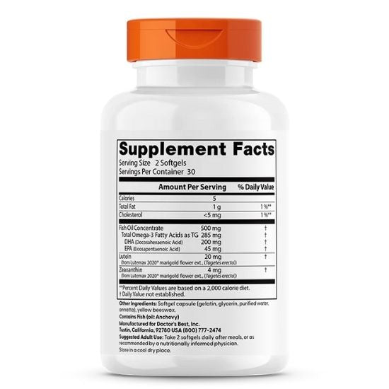 Natural Vision Enhancers, 60 softgels, Doctor's Best - Vitax.ro