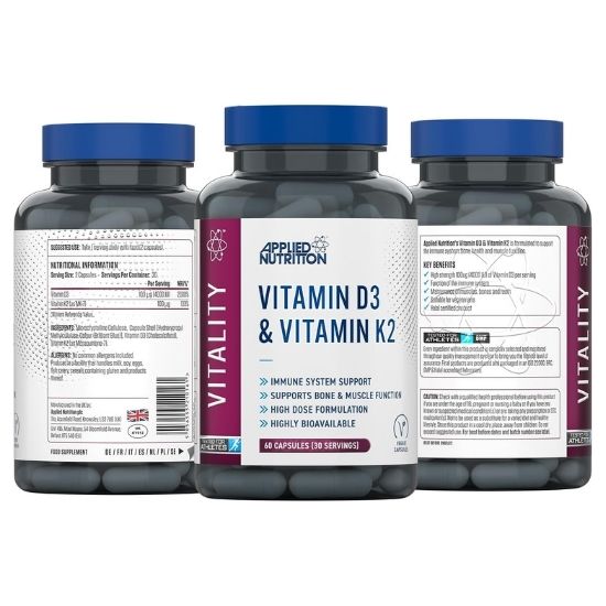 Vitamin D3 & Vitamin K2, 60 vcaps, Applied Nutrition | Vitax.ro