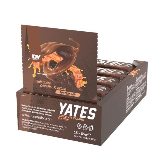 Yates Protein Bar, Chocolate Caramel, 15 x 55g, Dorian Yates | Vitax.ro