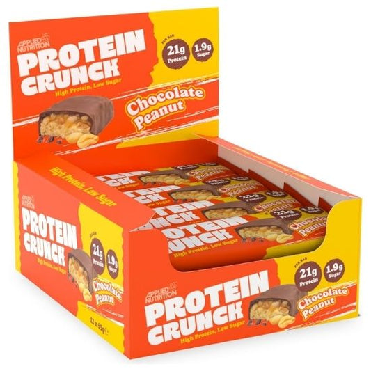 Protein Crunch Bar, Milk Chocolate Peanut, 12 x 65g, Applied Nutrition