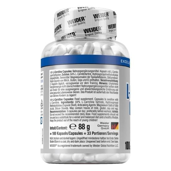 L-Carnitine Capsules, 100 caps, Weider