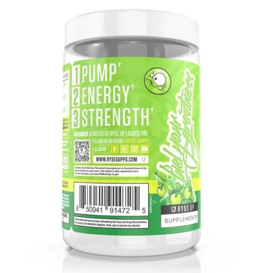Loaded Pre, Sour Green Apple, 474g, RYSE