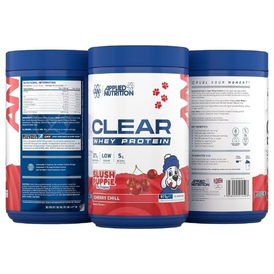 Clear Whey Protein, Slush Puppie Cherry Chill, 875g, Applied Nutrition