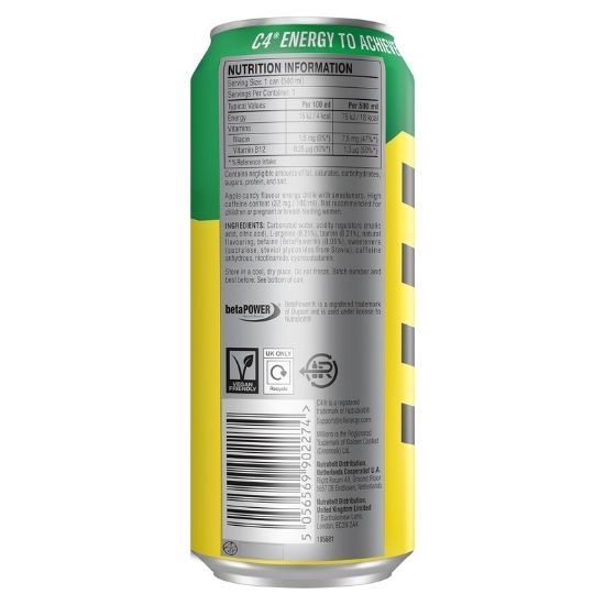 C4 Performance Energy, Millions Apple, 12 x 500 ml, Cellucor
