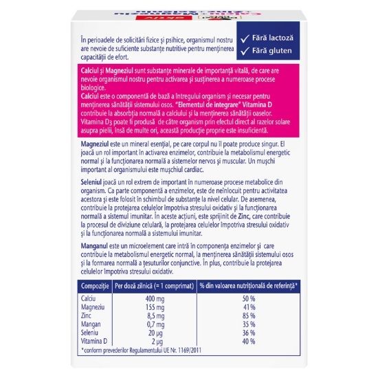 Calciu Magneziu Zinc Seleniu, 30 comprimate, Doppelherz - Vitax.ro