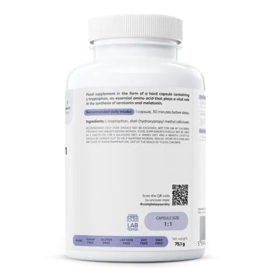 L-tryptophan, 500mg, 120 vegan caps, Osavi - Vitax.ro