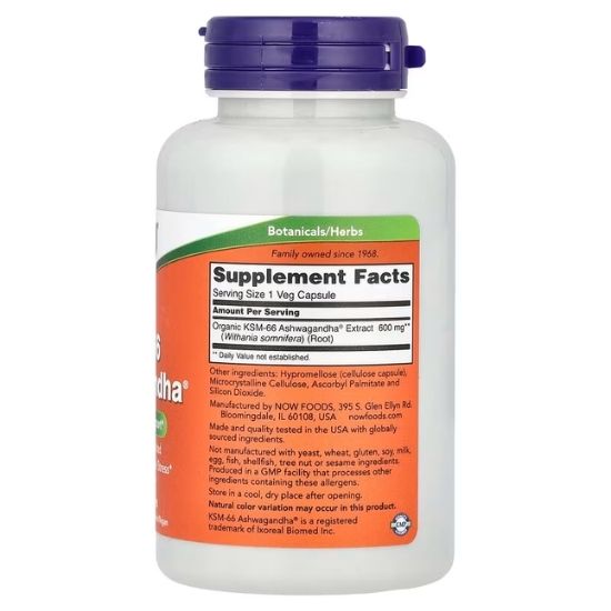 KSM-66 Ashwagandha, 90 vcaps, NOW Foods - Vitax.ro