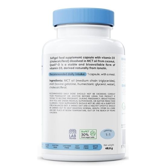 Vitamin D3, 4000IU, 120 softgels, Osavi - Vitax.ro