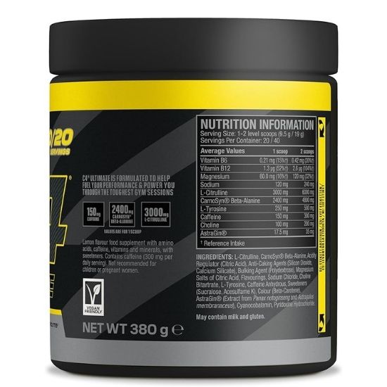 C4 Ultimate, Lemon Twist, 380g, Cellucor - Vitax.ro