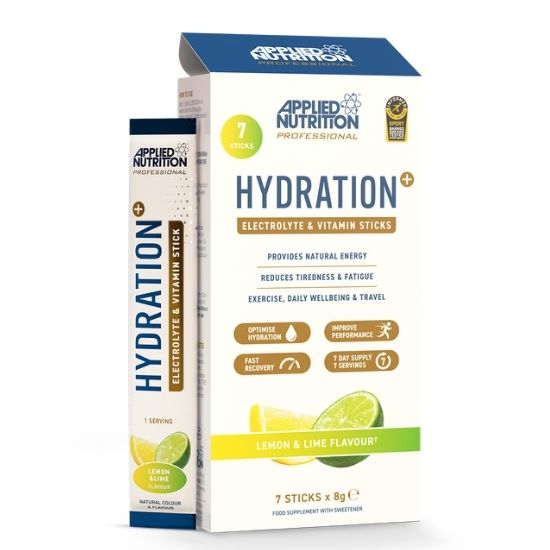 Hydration + Electrolyte & Vitamin Poweder Stick Packs, Lemon & Lime, 7 x 8g, Applied Nutrition - Vitax.ro
