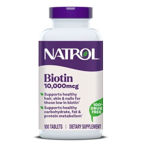 Biotin, 10 000mcg, 100 tabs, Natrol