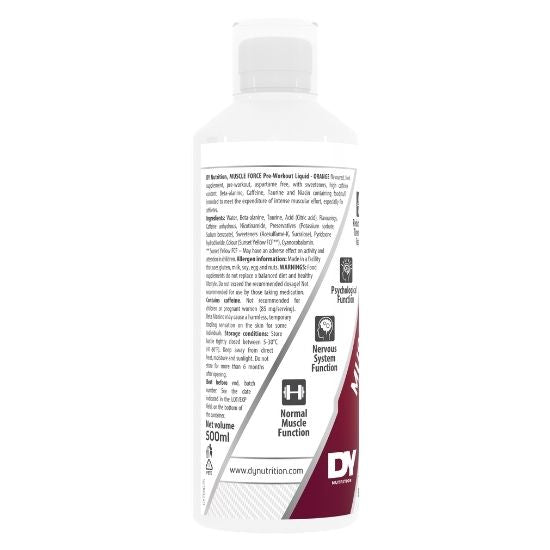 Muscle Force Liquid Pre-Workout, Orange, 500 ml, Dorian Yates