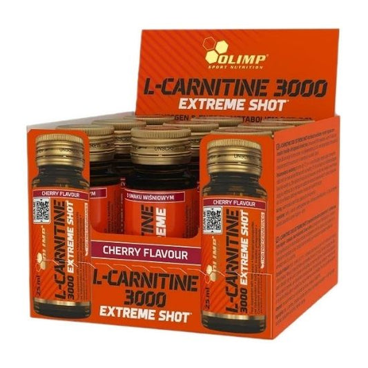L-Carnitine 3000 Extreme Shot, Cherry, 9 x 25 ml, Olimp Nutrition - Vitax.ro