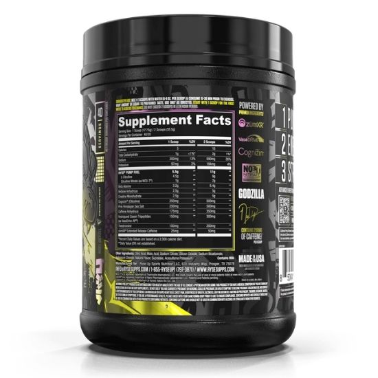 Godzilla Pre-Workout, Blackberry Lemonade, 844g, RYSE