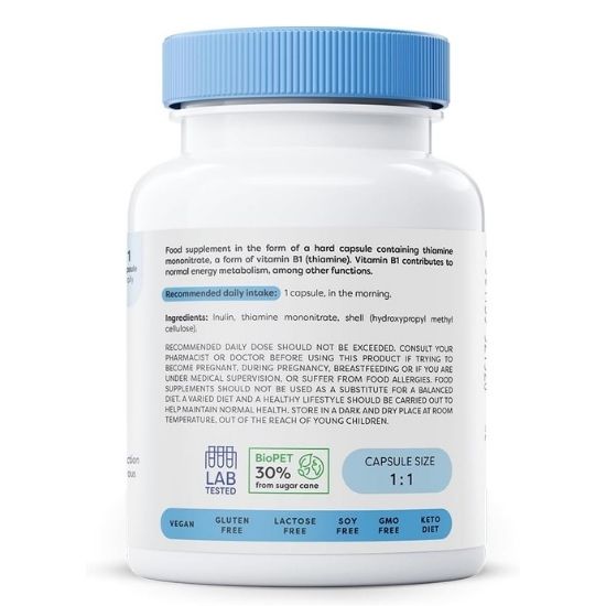 Vitamin B1, 100mg, 60 vegan caps, Osavi - Vitax.ro