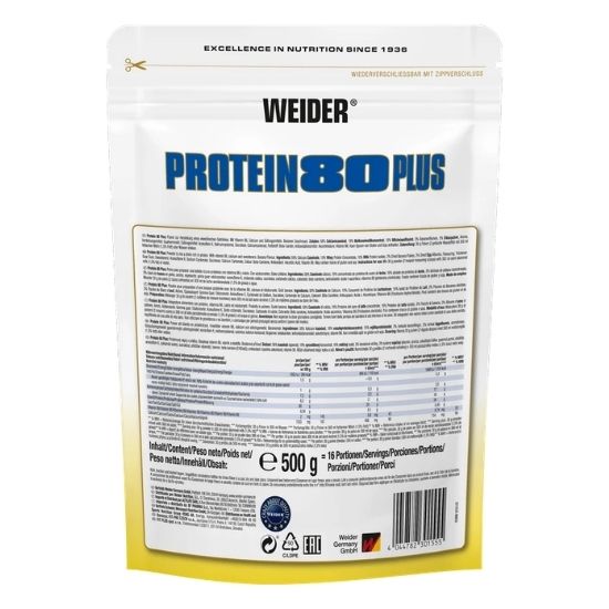 Protein 80 Plus, Banana, 500g, Weider | Vitax.ro