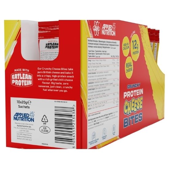 Crunchy Protein Cheese Bites, Chilli, 10 x 20g, Applied Nutrition | Vitax.ro
