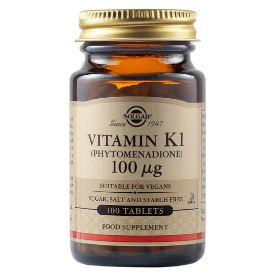 Vitamin K1, 100mcg, 100 tabs, Solgar